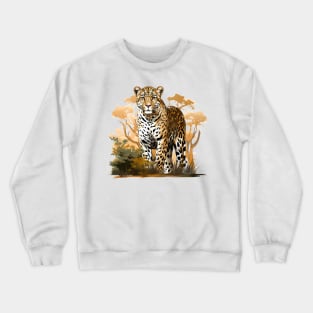 African Leopard Crewneck Sweatshirt